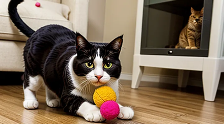 Instruction: why a cat hides its toys.