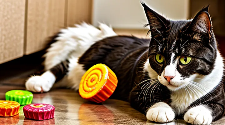 Instruction: why a cat loves to play with candy wrappers so much.