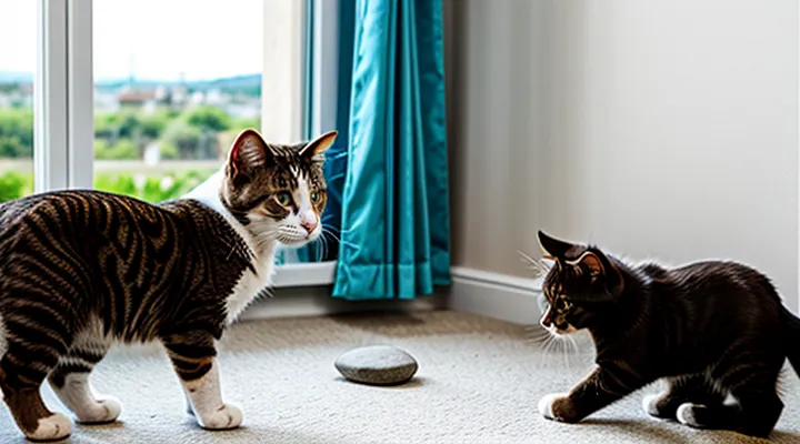 Instruction: why a cat «rocks» kittens, even if there are none.