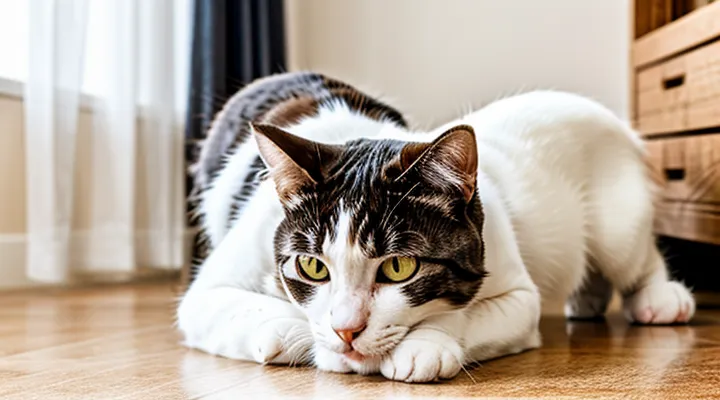 Instruction: why a cat rubs its nose with its paw.