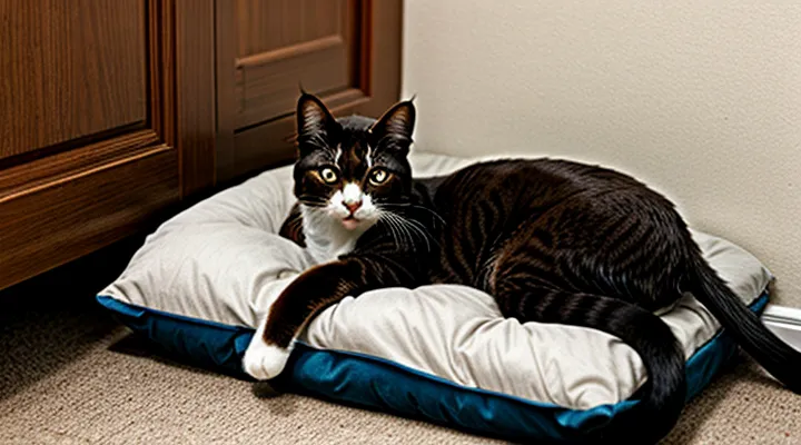 Instruction: why a cat sleeps in strange places.