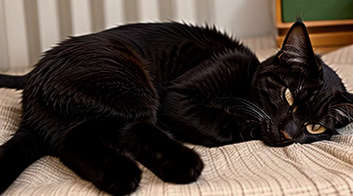 Instruction: why a cat sleeps with its paws stretched out.