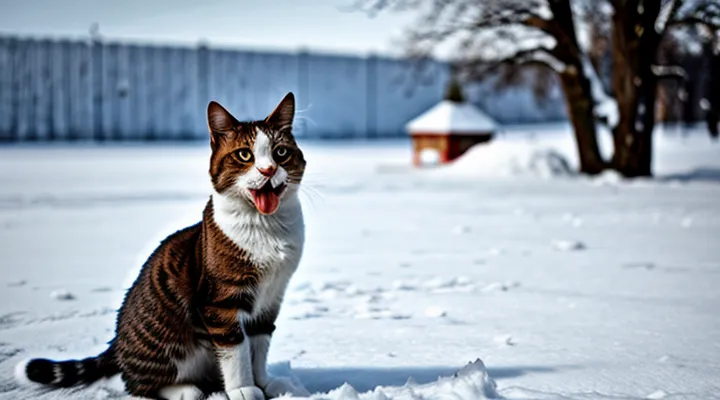 Instruction: why cats sometimes «freeze» with their mouths open.