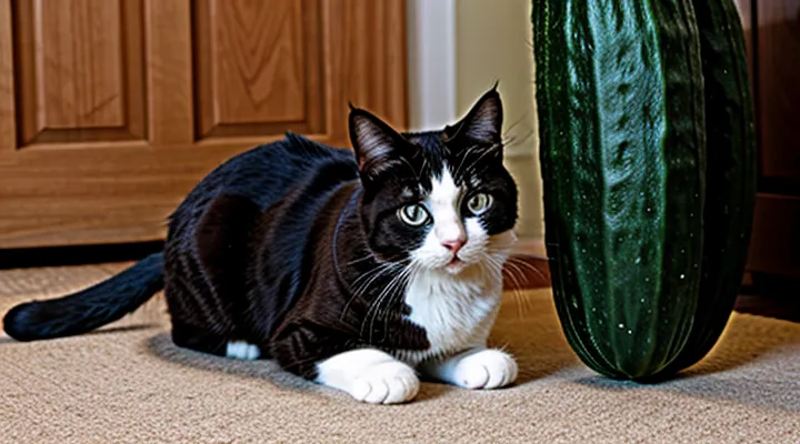 Instruction: why some cats are afraid of cucumbers.
